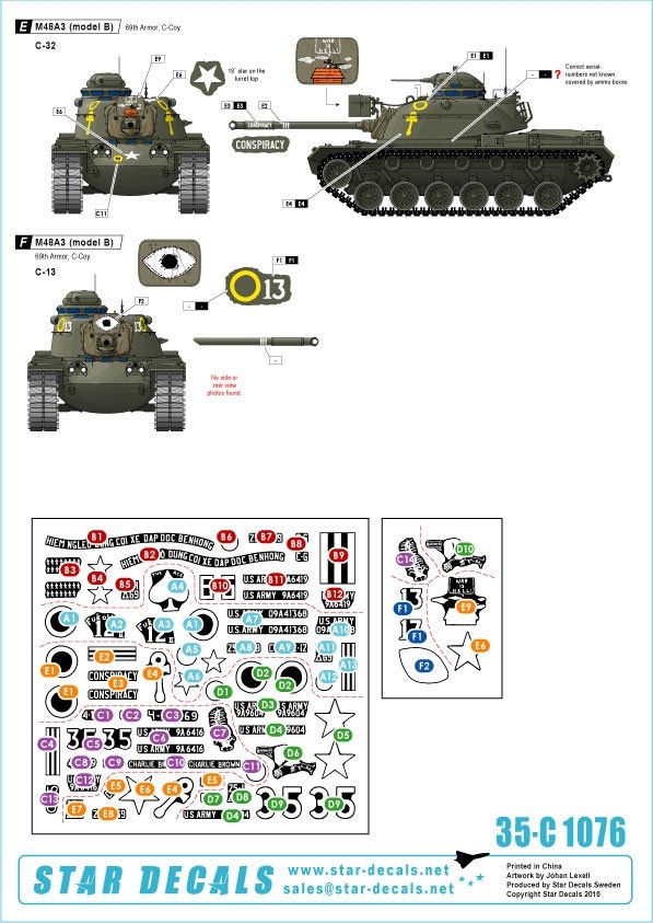 Star Decals 35-C1076 M48A3 Patton in Vietnam 1/35 – imagen 2