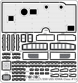 Pontos 31009F1 USS Missouri 1991 Kit d&amp;#39;extension 1/350 – image 3