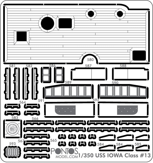 Pontos 31009F1 USS Missouri 1991 Kit d&amp;#39;extension 1/350 – image 3
