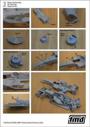 KA Models FE-20008 FERRARI 248F1 DETAIL-UP SET Fujimi 1/20 – imagen 3