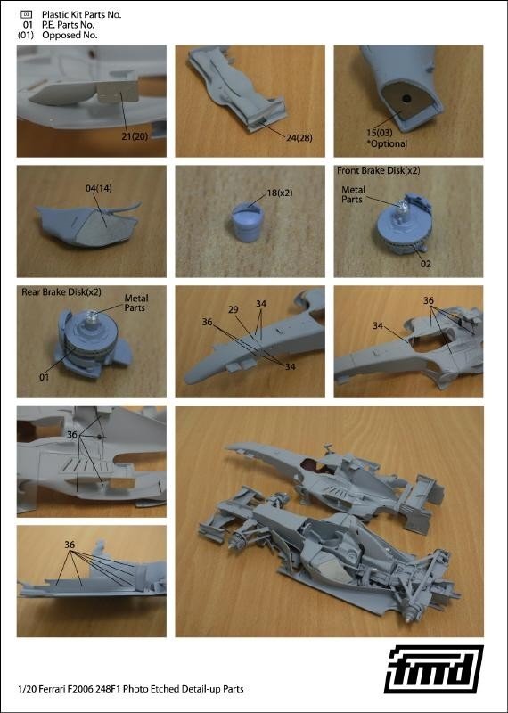 KA Models FE-20008 FERRARI 248F1 DETAIL-UP SET Fujimi 1/20 – imagen 3