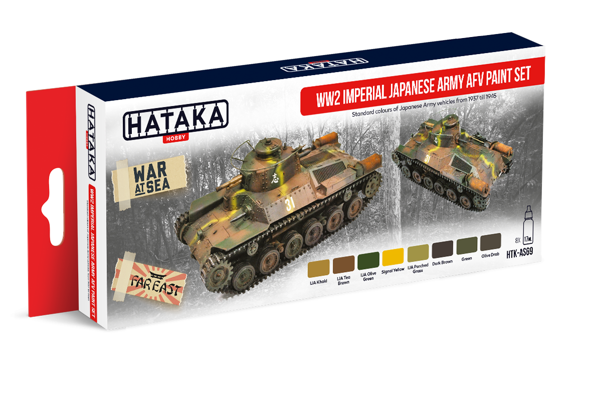 Hataka HTK-AS69 WW2 Imperial Japanese Army AFV paint set (8x17ml) – imagen 2