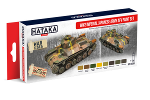 Hataka HTK-AS69 WW2 Imperial Japanese Army AFV paint set (8x17ml) – imagen 2