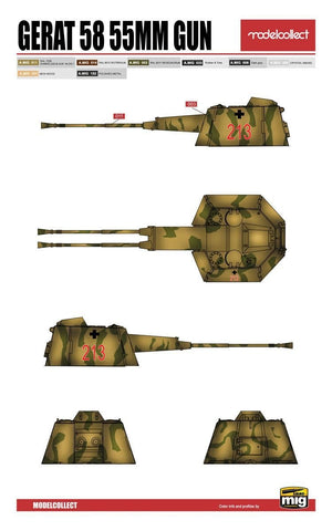 Modelcollect UA72150 WWII Germany landcruiser p.1000 ratte weapon set pack 1/72 – immagine 6