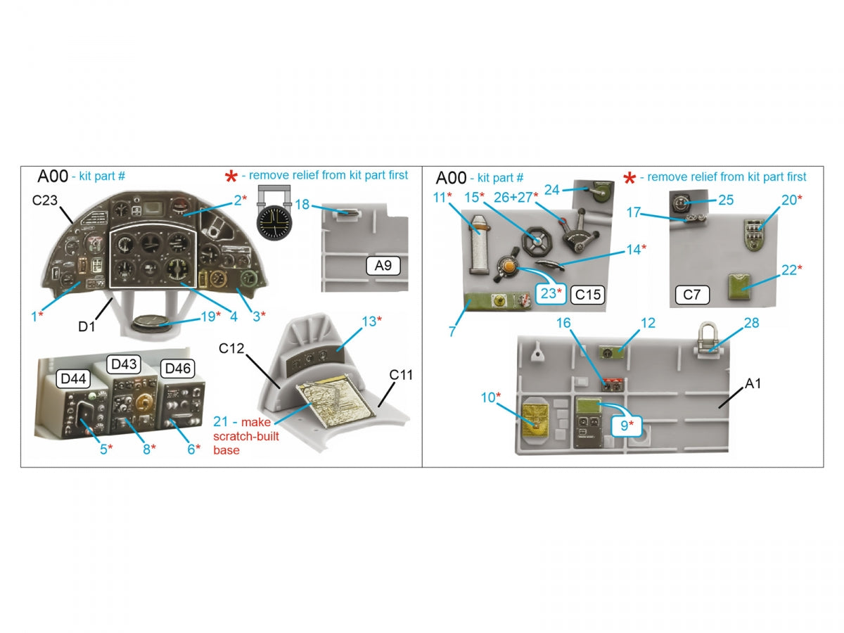 Quinta Studio QDS-48423 Fairey Fulmar Mk.I 3D-Printed &amp;amp; coloured Interior on decal paper (Trumpeter) (Small version) 1/48 – Bild 2