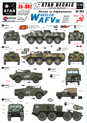 Star Decals 35-882 Soviet in Afghanistan part 2 1/35