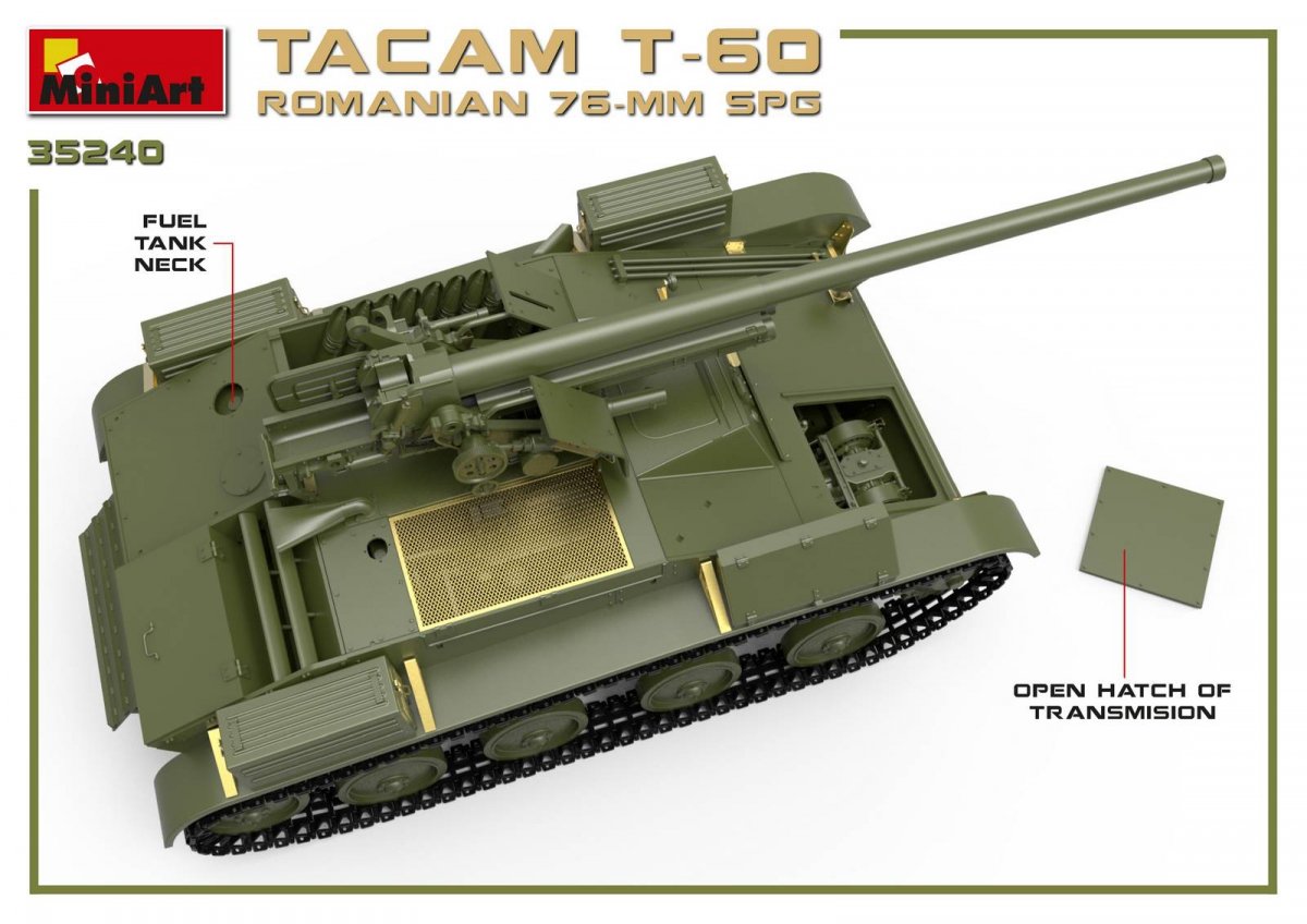 MiniArt 35240 ROMANIAN 76-mm SPG TACAM T-60 INTERIOR KIT 1/35 – zdjęcie 11