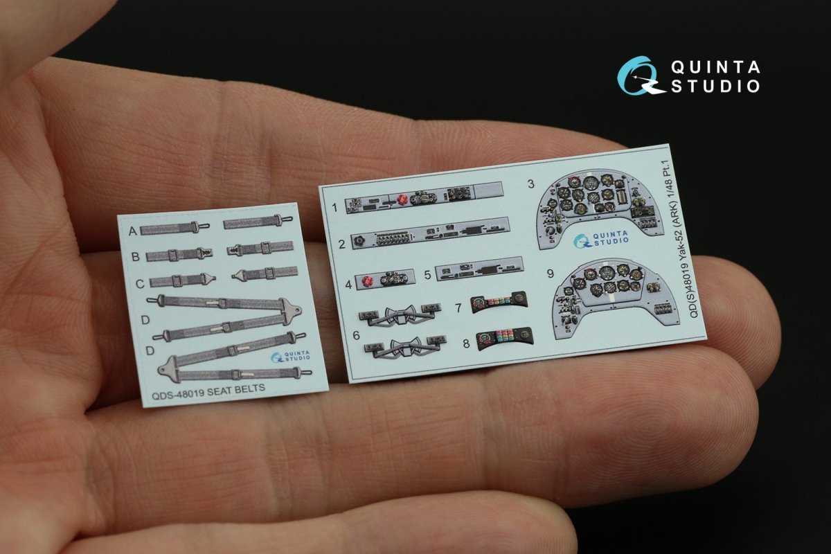 Quinta Studio QDS-48019 Yak-52 3D-Printed &amp;amp; coloured Interior on decal paper ( ARK ) (Small version) 1/48 – imagen 3