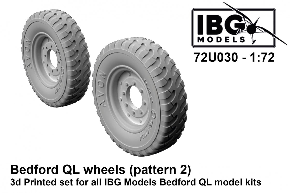 Roues Bedford QL IBG 72U030 (Modèle 2) - Kit imprimé en 3D à l&amp;#39;échelle 1/72