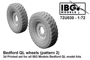 Roues Bedford QL IBG 72U030 (Modèle 2) - Kit imprimé en 3D à l&amp;#39;échelle 1/72