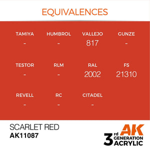 AK Interactive AK11087 SCARLET RED – STANDARD 17ml – Bild 3