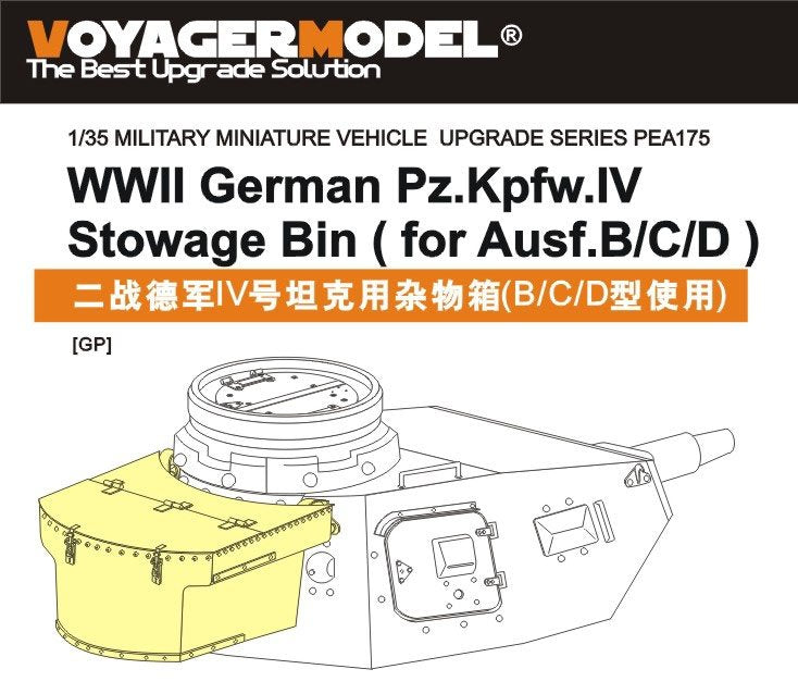 Voyager Model PEA175 WWII German Pz.Kpfw.IV Stowage Bin (for Ausf.B/C/D) 1/35 – imagen 2