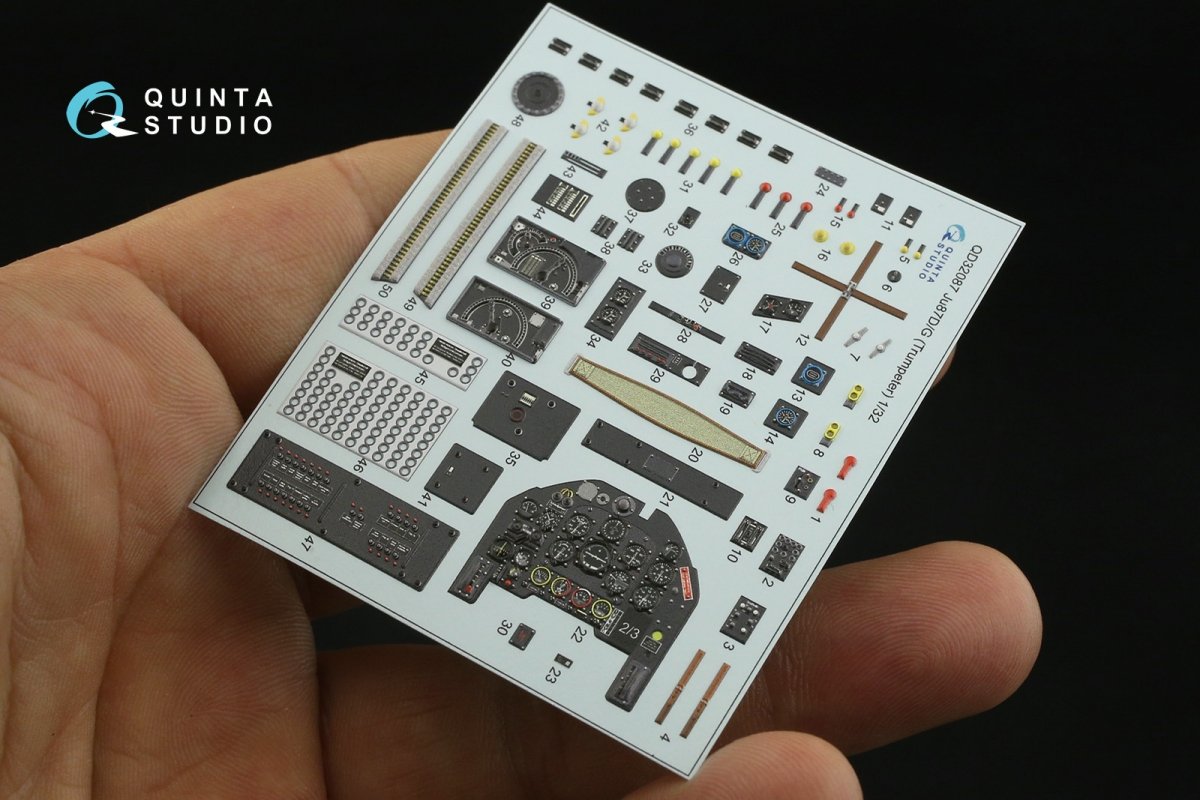 Quinta Studio QD32087 Ju87 D/G 3D-Printed &amp;amp; coloured Interior on decal paper (Trumpeter) 1/32 – imagen 10