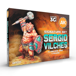 AK Interactive AK11777 SERGIO VILCHES – 3GEN SIGNATURE SET – 14 COLORS &amp;amp; 1 FIGURE