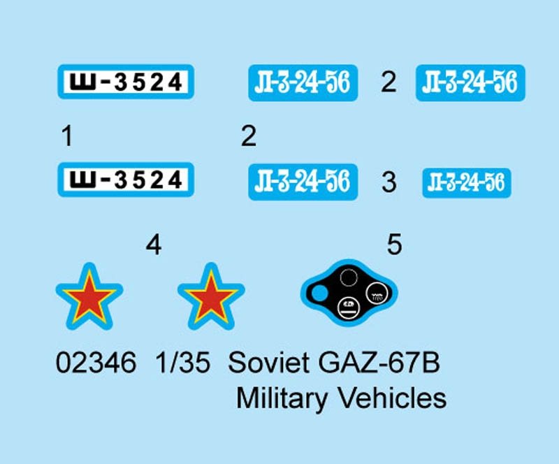Trumpeter 02346 Soviet GAZ-67B Military Vehicles 1/35 – zdjęcie 4
