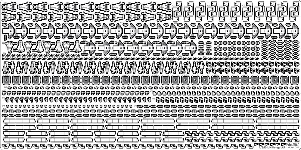 Pontos 35020F1 IJN Kongo 1944 Detail Up Set 1/350 – imagen 20