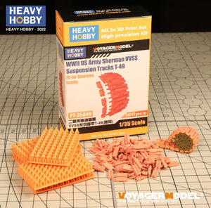 Heavy Hobby PT35049 WWII US Army Sherman VVSS Suspension Tracks T-49 1/35 – imagen 2