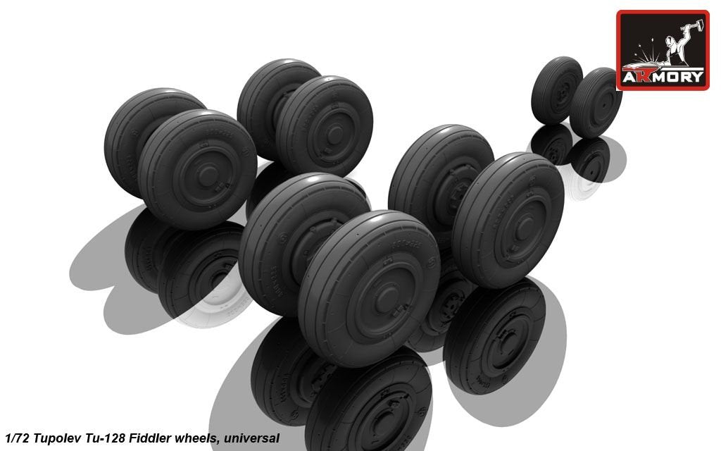 Armory Models AW72041 Tupolev Tu-128 Fiddler wheels 1/72 – Bild 4