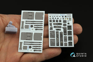 Quinta Studio QD+35106 AH-64D 3D-Printed &amp;amp; coloured Interior on decal paper (Takom) (with 3D-printed resin parts) 1/35 – immagine 4