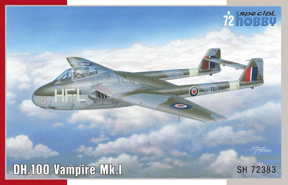Special Hobby 72383 DH.100 Vampire Mk. I &amp;#39;RAF, RAAF and Armée de l&amp;#39;Air&amp;#39; 1/72