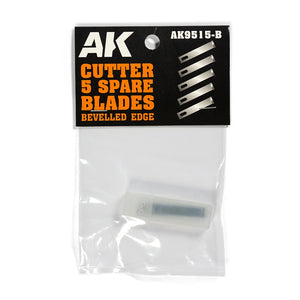 Lames biseautées AK9515-B (5 lames de rechange) pour couteau de loisir AK – image 2