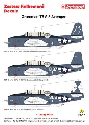 Techmod 32017 - Grumman TBM-3 Avenger 1/32 – zdjęcie 2