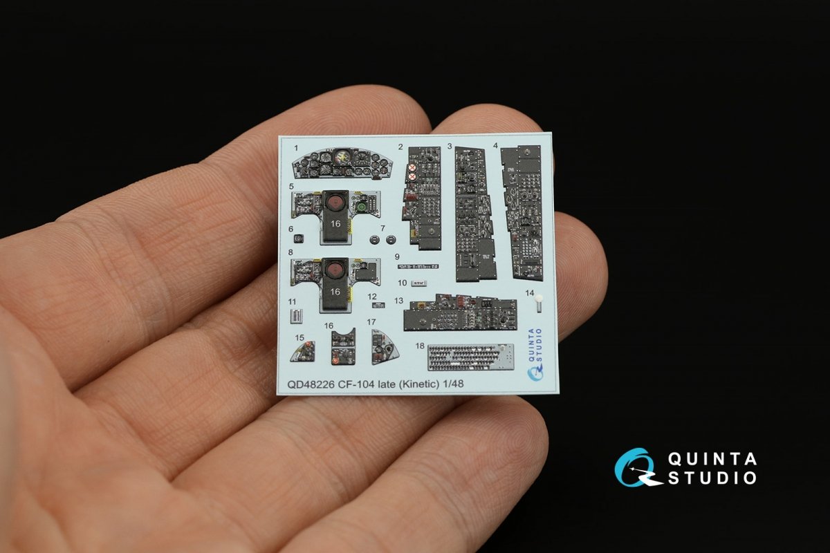 Quinta Studio QD48226 CF-104 Late 3D-Printed &amp;amp; coloured Interior on decal paper ( Kinetic ) 1/48 – imagen 7