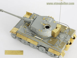 ET Model E72-024 Garde-boues de première production pour le char allemand Tiger I de la Seconde Guerre mondiale, compatibles avec la maquette DRAGON au 1/72
