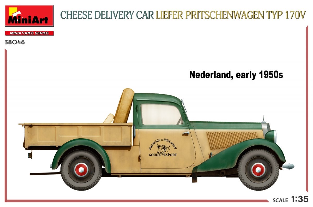 MiniArt 38046 CHEESE DELIVERY CAR LIEFER PRITSCHENWAGEN TYP 170V 1/35 – imagen 6