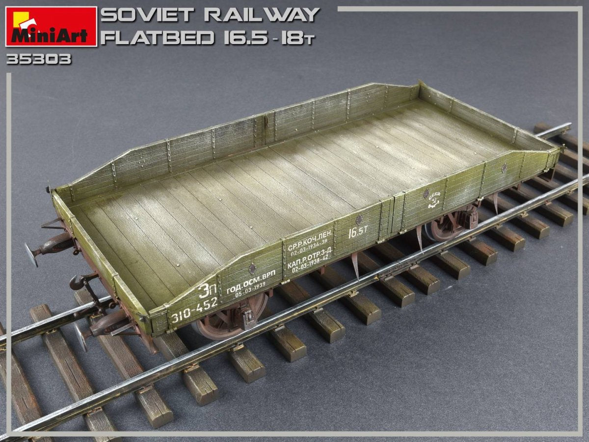 MiniArt 35303 Soviet Railway Flatbed 16,5-18t 1/35 – imagen 8