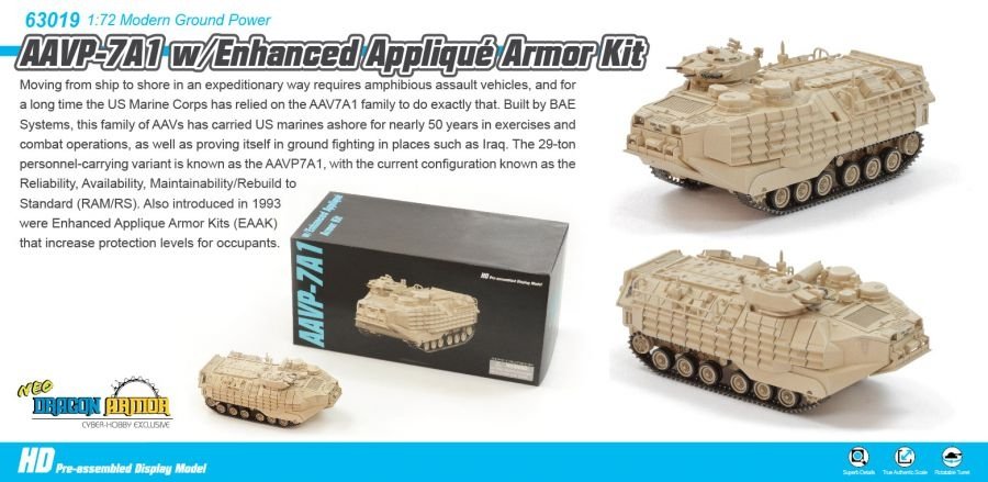 Dragon Armor 63019 AAVP-7A1 w/Enhanced Applique Armor Kit 1/72 – imagen 5