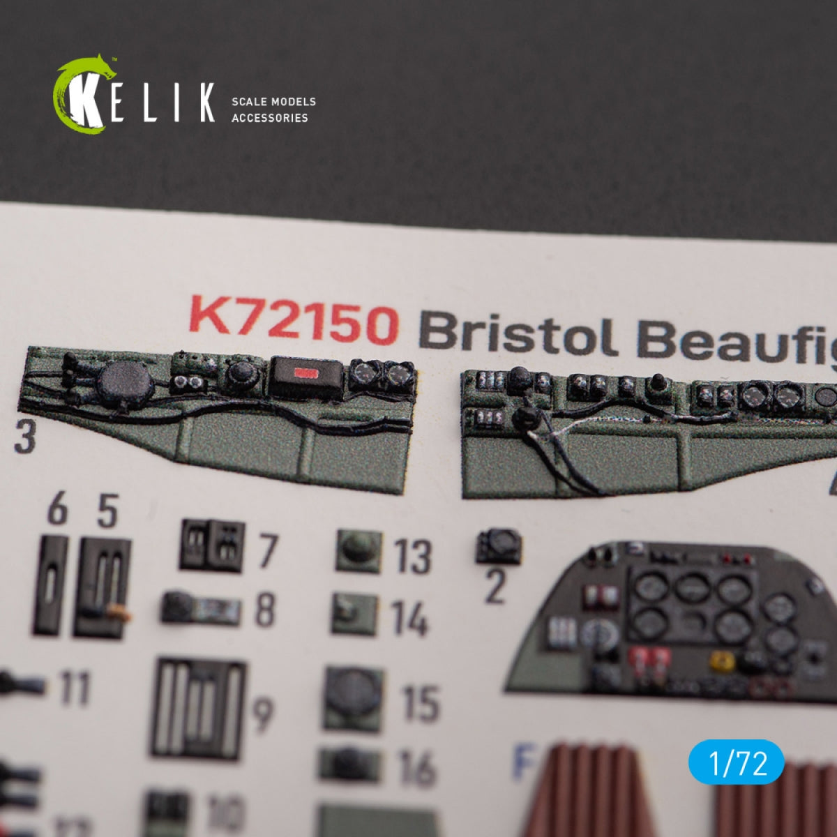 KELIK K72150 Bristol Beauhfighter TF.X - interior 3D decals for Airfix kit 1/72 – immagine 3