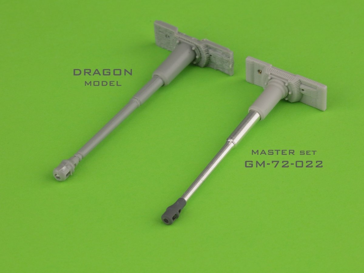Master GM-72-022 PzKpfw VI Tiger I - MG-34 gun barrels &amp;amp; 88mm KwK36 L/56 with late muzzle break and final version gun mantlet 1/72 – Bild 2