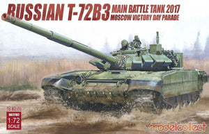 Modelcollect UA72102 Char de combat principal russe T-72B3 Défilé de la Victoire de Moscou 2017 (1/72)