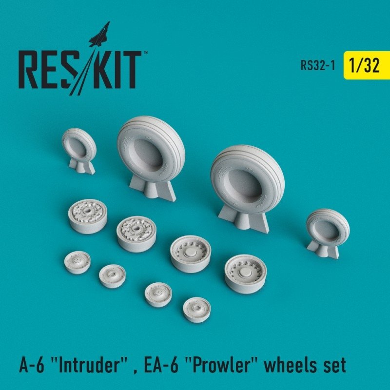 RESKIT RS32-0001 A-6 "Intruder" , EA-6 "Prowler" wheels set Trumpeter 1/32