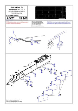 Aber 35A008 Jupes latérales pour Panther Ausf.A, D, Bergepanther (1/35) – image 4