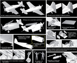 Cyber Hobby 5117 F6F-3 Hellcat w/Flight Deck 1/72 – imagen 2