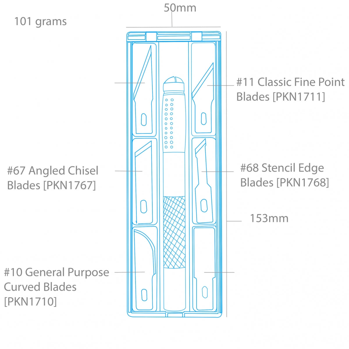 Modelcraft PKN4318-S Premium 18pc Hobby Knife Set – image 3