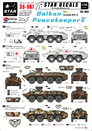 Star Decals 35-987 Balkan Peacekeepers #1 Ukrainian BTR-70 1/35