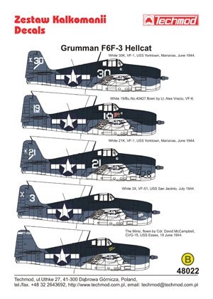 Techmod 48022 - Grumman F6F-3 Hellcat 1/48 – Bild 2