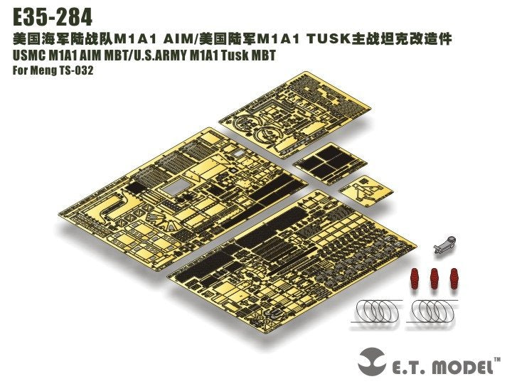 E.T. Model E35-284 USMC M1A1 AIM MBT/U.S.ARMY M1A1 Tusk MBT (For Meng TS-032) 1/35 – imagen 4