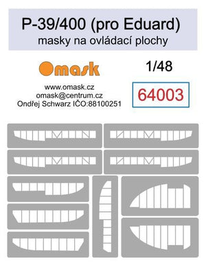 Omask 64003 P-39/P-400 masks for control surfaces (for Eduard) 1/48