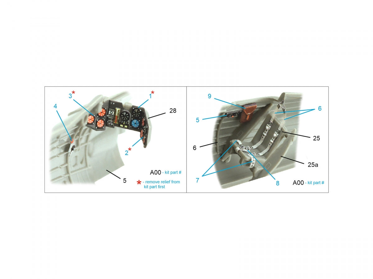 Quinta Studio QD72132 PZL P.7a 3D-Printed coloured Interior on decal paper (Arma Hobby) 1/72 – zdjęcie 2