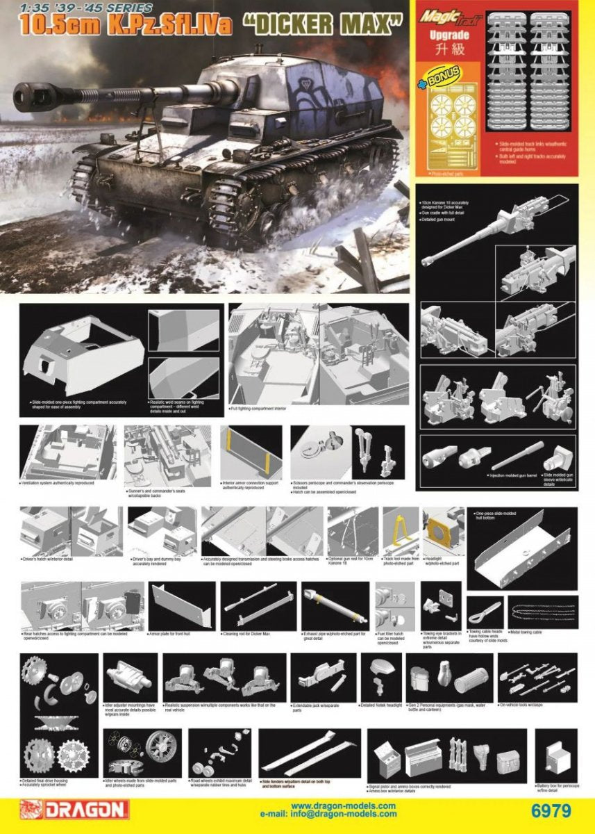 Dragon 6979 10,5 cm K.Pz.Sfl.Iva « Dicker Max » 1/35 – image 2