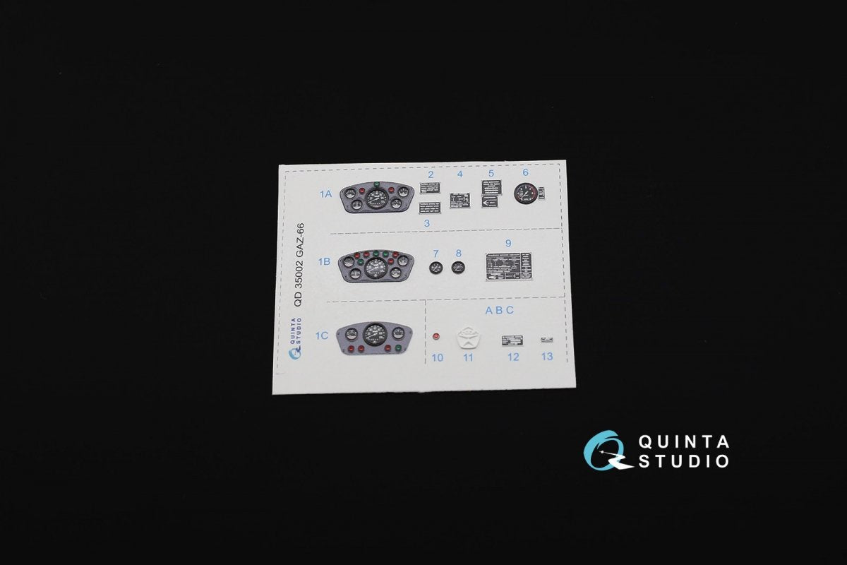 Quinta Studio QD35002 GAZ-66 Family 3D-Printed &amp;amp; coloured Interior on decal paper (for Trumpeter kits) 1/35 – imagen 5
