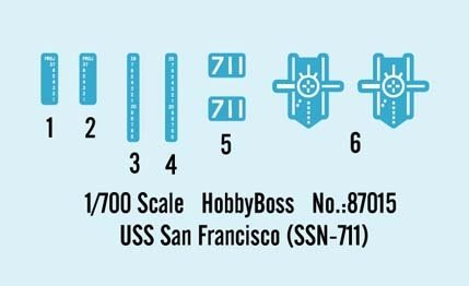 Hobby Boss 87015 USS San Francisco (SSN-711) 1/700 – image 4