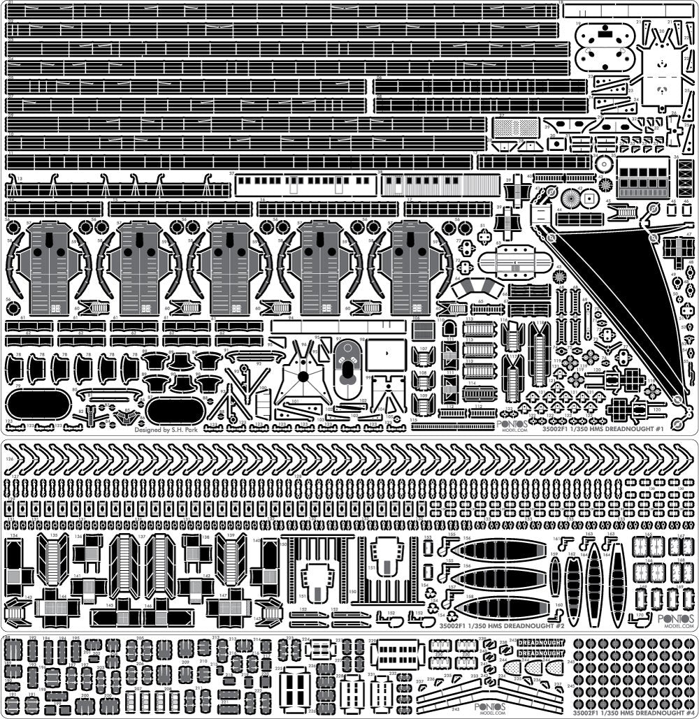 Pontos 35002F1 HMS Dreadnought Detail Up Set 1/350 – imagen 5