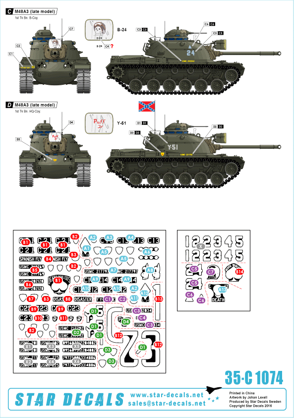 Star Decals 35-C1074 M48A3 Late model 1/35 – Bild 2