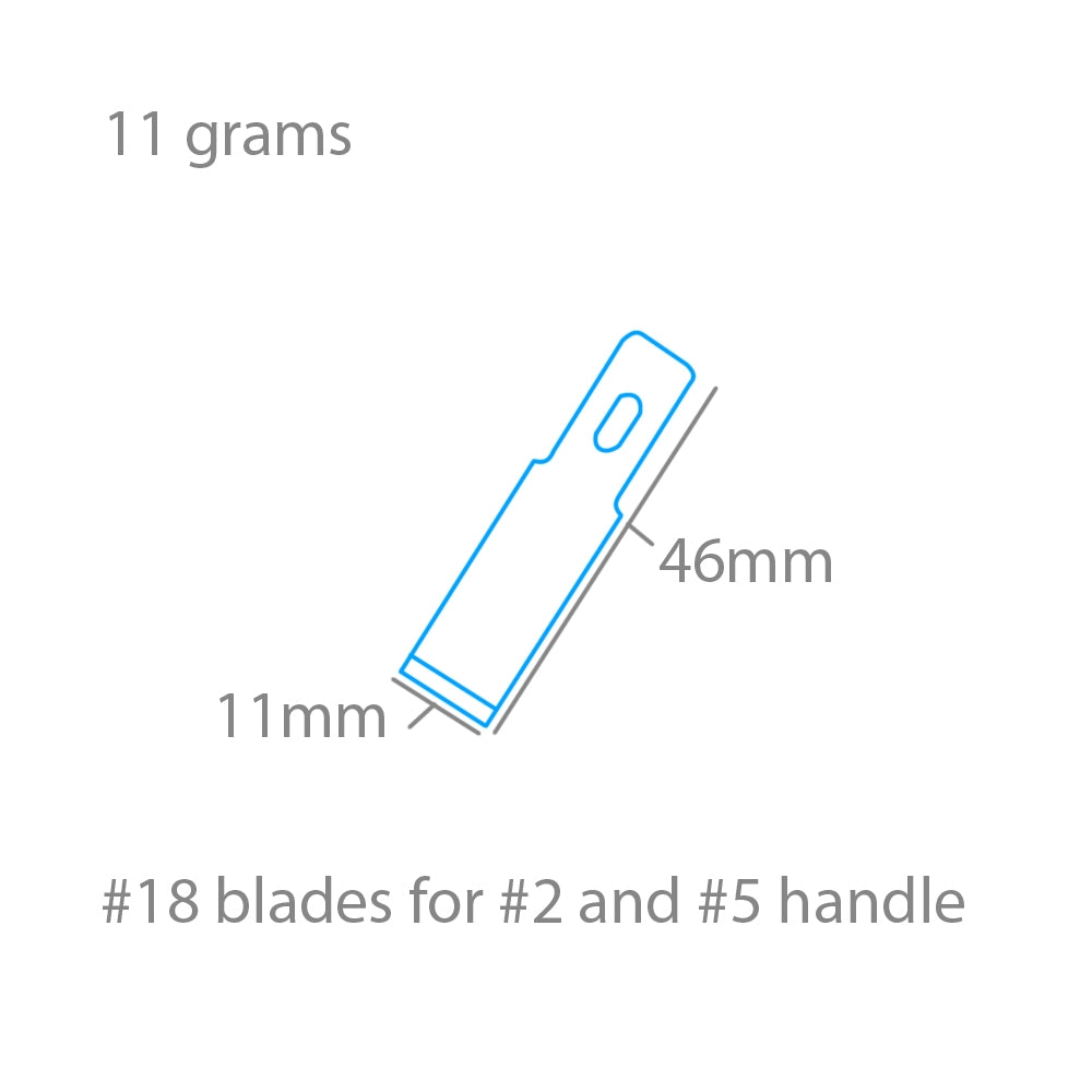 Modelcraft PKN2718 #18 Chiselling Blades x 5 For #2 or #5 Handles – immagine 2