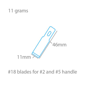 Modelcraft PKN2718 #18 Chiselling Blades x 5 For #2 or #5 Handles – immagine 2